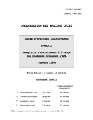 organisation des nations unies notice personnelle Book