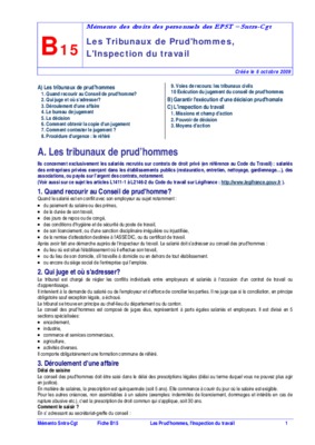 notions de tribunaux de travail Book