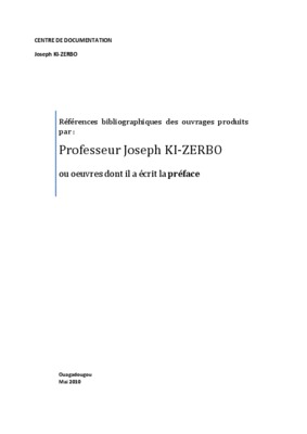 dissertation de joseph ki zerbo