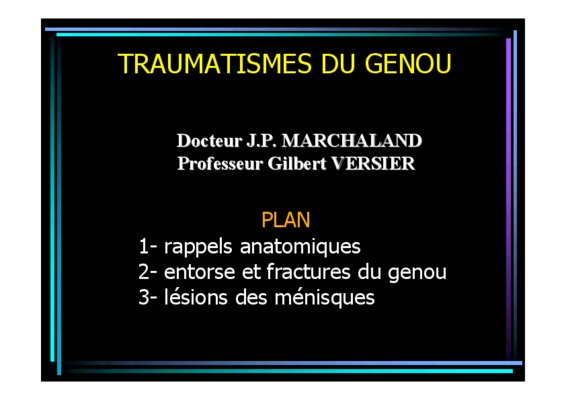 entorse du genou menisque Book