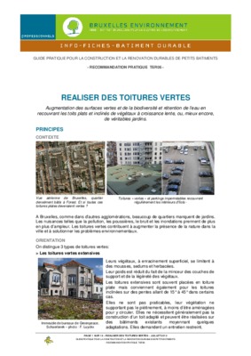 les toitures vertes Book