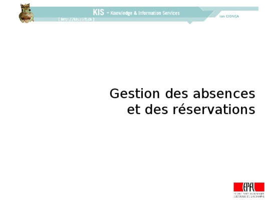 conception gestion ges absences Book