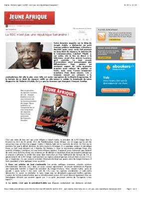 kabila mobutu light n 2612 Book