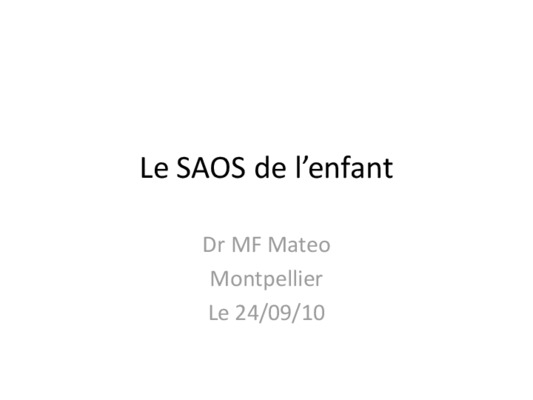 traitement du saos Book