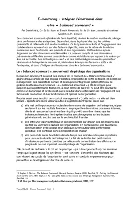 balanced scorecard industrie Book