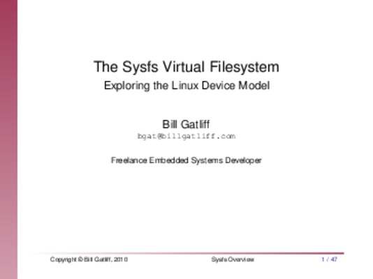 sysfs Book