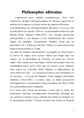 philosophie africaine Book