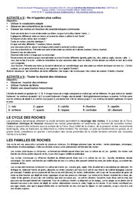 le cycle des roches Book