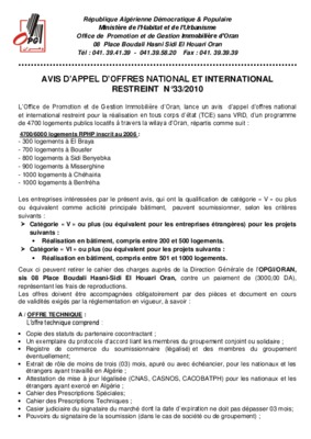 fnpos te bomop 2010 appel d_offre national et international Book