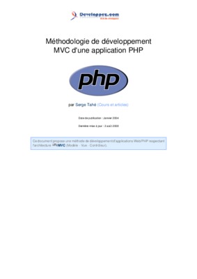 methodologie de developpement mvc d_une application web php Book