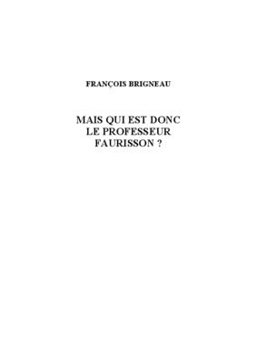 tome i faurisson robert Book