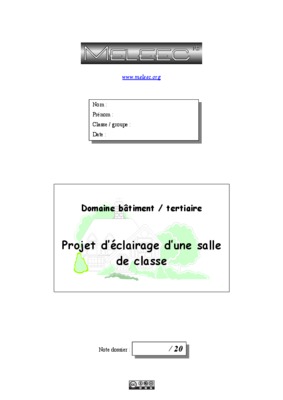 corriger projet eclairage salle de cours Book