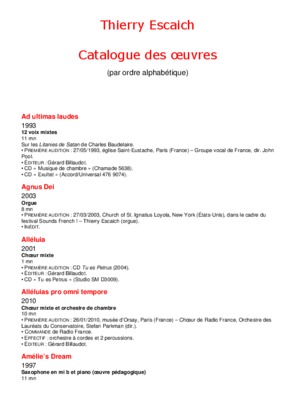 catalogue 2003 Book