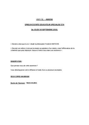 sujet epreuve ecrite educateur specialise Book