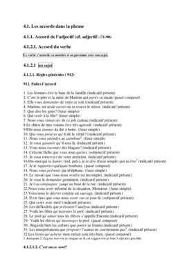 exercise sur les accords dans la phrase le sujet l_attribut Book