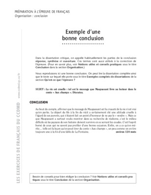 exemple de conclusion de memoire Book