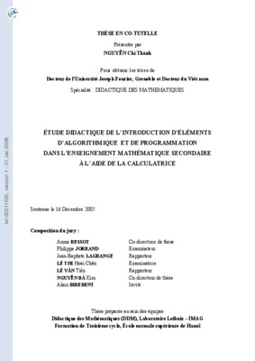 didactique algorithmique Book