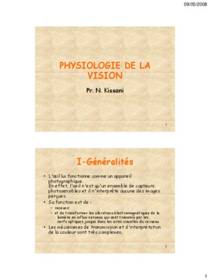 vision physiologie Book