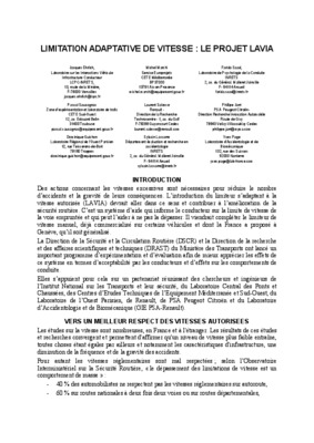 limitation de vitesse entree des villes Book