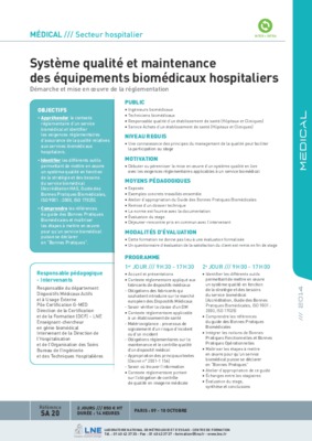 problematique de la maintenance des equipements biomedicaux Book