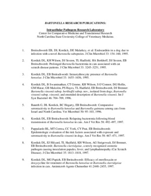 bartonella Book