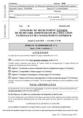 corrige concours externe secretaire Book