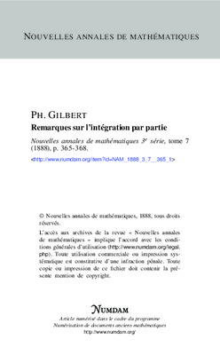 integration par partie alps Book