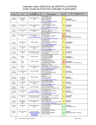 le calendrier du tcf so 2009 2010 Book