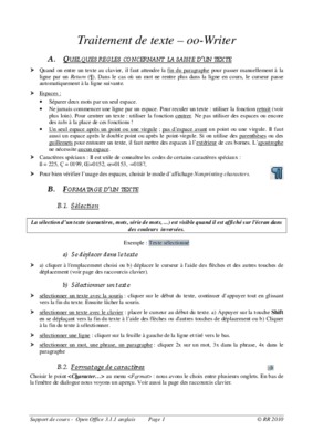 cours support writer Book