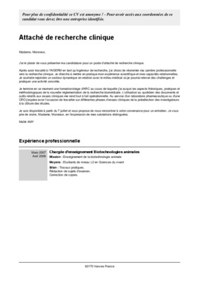 attache de recherche clinique rapport de stage Book