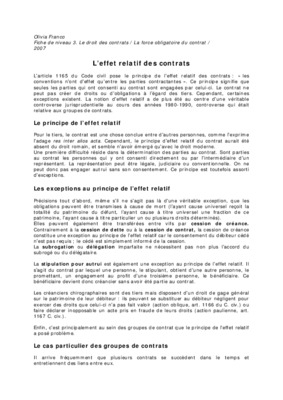 effet relatif du contrat Book