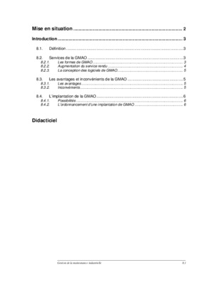 implantation de la gmao Book
