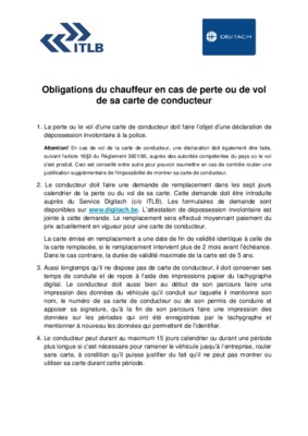 obligation carte chauffeur Book