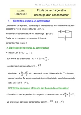 etude de la charge et de la decharge d_un condensateur Book