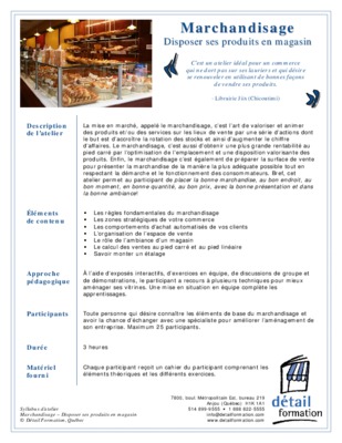 quistionnaire du marchandisage Book