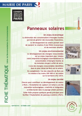 fiche technique des panneaux solaires Book