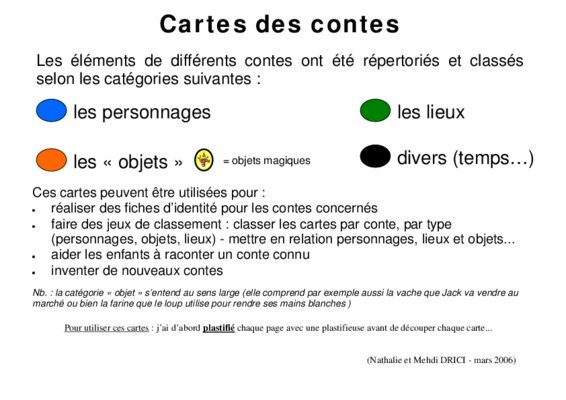 cartes des contes Book
