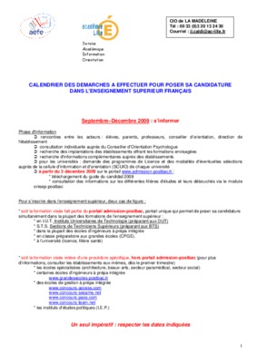 candidature post Book