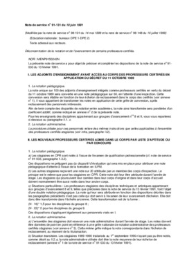 note ministerielele 22 octobre 1991 Book