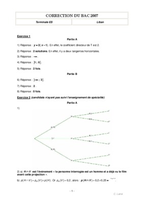 liban 2001 correction math s Book