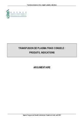 plasma frais congele Book