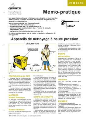 dangers des appareils a haute pression Book