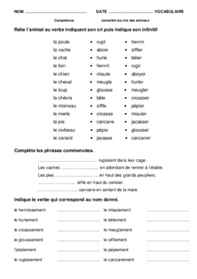 les cris des animaux Book