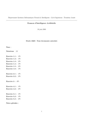 examen intelligenc artificielle planification Book