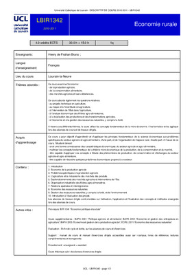 economie rurale Book