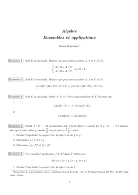 algebre l1 ensembles et applications Book