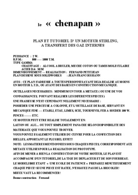 plan et tutoriel d_ un moteur stirling a le chenapan Book