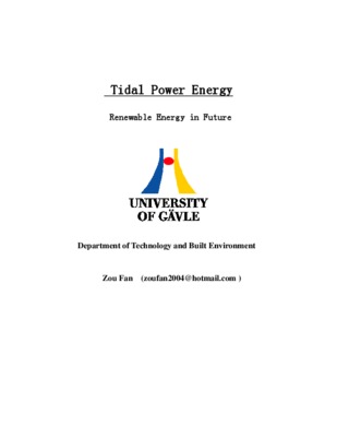 tidal power Book