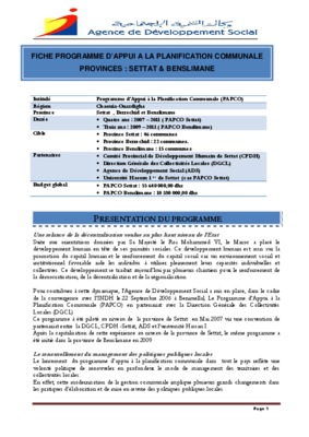 evaluation des projets indh Book
