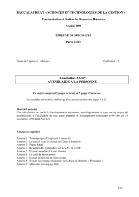 sujet de specialite cgrh Book